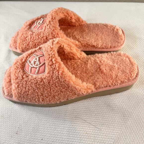 Ariat Cozy Slides Slippers 9 Pink Women Chic Open Toe Fleece Square Toe Comfort - Picture 4 of 10